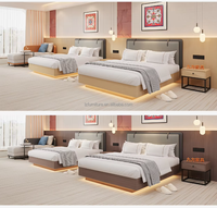 Lits simples, doubles, queen et king size modernes et luxueux sur mesure pour hôtels et appartements – Ensembles de chambres écologiques et empilables avec design en panneaux de bois