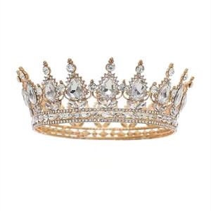 Corona di Lusso di Alta Qualità con Diamanti per Gioielli da Sposa, Decorazione per Torte e Regali Festivi, Corona di Fiori per Adulti - Product Image 4