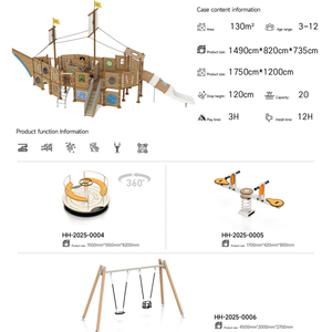 HPL Biển Phiêu lưu loạt sân chơi ngoài trời thiết bị tàu cướp biển trượt - Product Image 4