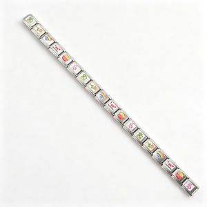 Serie Cartoon Fun: Charm Modulari Italiani in Acciaio Inox Smaltato, Cuore Arcobaleno, Cibo, Animali, Charm per <span class=keywords><strong>Bracciali</strong></span> all'Ingrosso - Product Image 6
