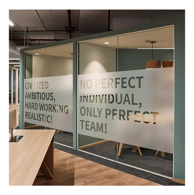 Self-Adhesive Logo Carving Partition Privacy Frosted Glass Translucent Window Privacy Stickers for Office Bedroom