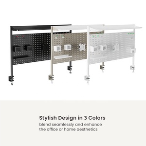 STB31-06 personnalisé acier métal multi-usages Peg <span class=keywords><strong>Board</strong></span> pour la maison bureau Organisation à pince bureau montage panneau perforé étagère organisateur - Product Image 5