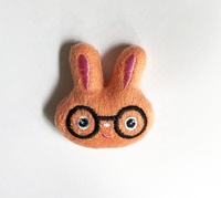 Prix usine en gros belle 5 cm 3D Mini lapin tête de lapin en peluche poupée pour chaussures/sac/vêtements décorations de chaussures