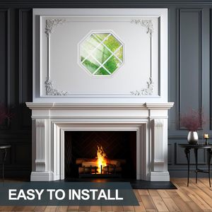 Rejillas para Ventanas de Cobertizo de Aleación de Aluminio Modernas Insonorizadas Octogonales con Montaje Empotrado, Rejilla Blanca para <span class=keywords><strong>Ventana</strong></span> con Vidrio Templado Transparente de Alta Resistencia - Product Image 6