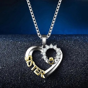 Collares con Letras, Diseño Creativo de Amor, Microincrustaciones de Circonita, Cadena para Clavícula, Personalidad Versátil, Colgante de Hermana para Mujer - Product Image 5