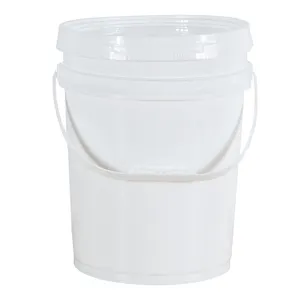 廉价定制制造商食品级5加仑圆形塑料桶，带把手和盖子，用于油漆存储包装桶批发
