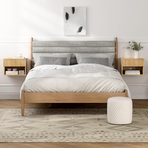 Table de <span class=keywords><strong>chevet</strong></span> beige haut de gamme, design moderne européen à rainures verticales, sur mesure et en gros - Product Image 6