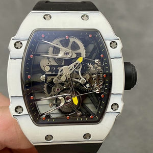 Montre de sport et de loisirs de luxe pour homme, modèle populaire 2702, en fibre de carbone NTPT blanche, style joueur de <span class=keywords><strong>tennis</strong></span>, mécanique et creuse - Product Image 1