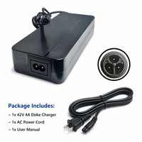 Chargeur de batterie lithium-ion professionnel Joyun 42V 4A 168W LK150-4200400 avec protection contre l'inversion de polarité pour vélo électrique