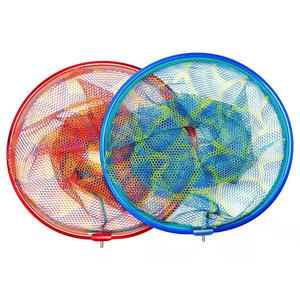ตาข่ายดักปลาเสริมความแข็งแรง โครงอะลูมิเนียมอัลลอยด์ เส้นผ่านศูนย์กลาง 35 40 45 50 ซม. หัวตาข่ายความแข็งแรงสูง สีสุ่ม - Product Image 1