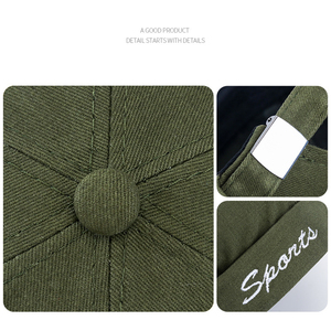 Bonnet Docker de haute qualité rétro réglable marin roulé à revers casquettes lettres personnalisées logo brodé 6 panneaux chapeaux sans bord - Product Image 2