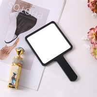 Miroir de poche compact personnalisé avec logo, petit miroir de voyage en plastique, miroir de maquillage à main, miroir cosmétique à marque privée