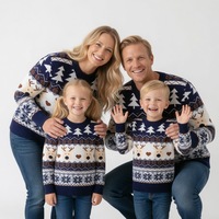 Nouveaux pulls en viscose color-block style européen et américain pour l'automne-hiver 2026, idéaux pour les fêtes de Noël en famille