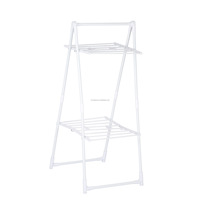 Séchoir à Serviettes Roulantes Pliable et Extensible Blanc