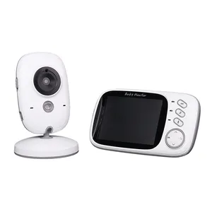 3.2 Inch LCD Screen 2.4GHz Digital Wireless Video Baby Monitor With Temperature Detection Lullaby Two-way Portable Radio Camera