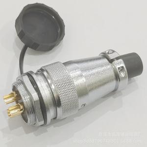 Connecteur d'aviation WS28 rond en alliage de zinc chromé avec contacts en cuivre plaqué or pour montage sur panneau électrique - Product Image 5