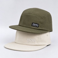 Casquette de course personnalisée pour homme, 5 panneaux, en nylon, bleu marine, avec logo tissé, séchage rapide, respirante, imperméable, pour le sport et le camping