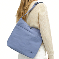 Sac hobo à cordon avec double poche avant, sac bandoulière pour homme, sac bandoulière personnalisé pour femme