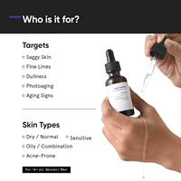 OEM Private Label Multi Peptides 10% Sérum de nuit pour le visage Essence anti-âge avec collagène Stimulant la peau Sérum visage