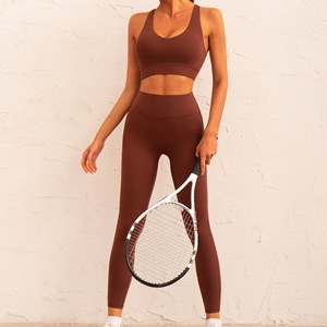 Ensemble de sport en 3 parties Leggings et shorts d'entraînement avec soutien-gorge Ensemble de yoga et de gymnastique <span class=keywords><strong>pour</strong></span> femmes Vêtements de <span class=keywords><strong>musculation</strong></span> - Product Image 2