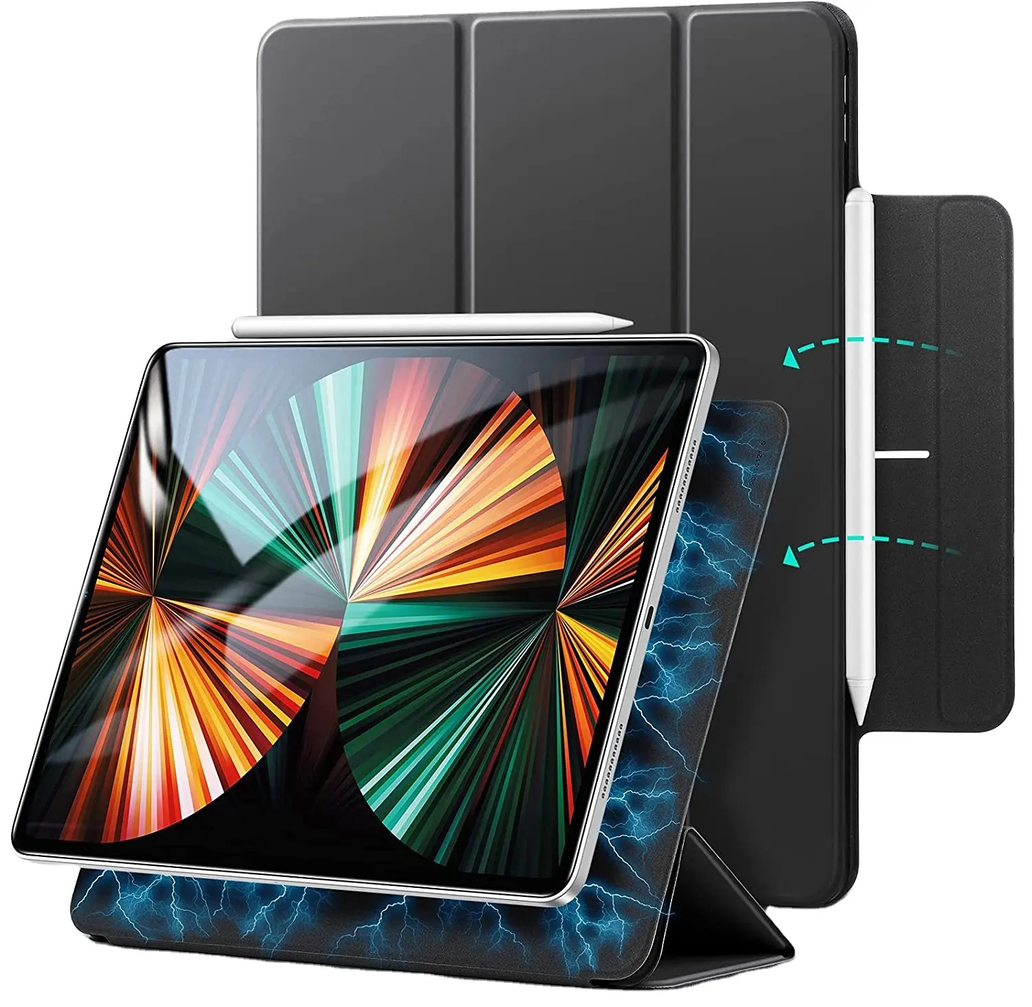 새로운 매직 마그네틱 케이스 ipad Trifold 스탠드 스마트 커버 iPad 9th/10th / iPad Air 4/Air 5/iPad Pro 11/12.9 인치 2018-2022