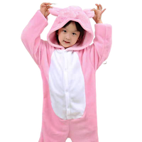 Animoo piyama Kigurumi, baju tidur kartun jerapah dinosaurus kain tenun untuk Halloween Natal Anak laki-laki dan perempuan