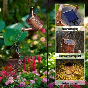 Luces solares de hadas para exteriores, impermeables, IP44, <span class=keywords><strong>cascada</strong></span> de metal y luces colgantes de vid para patio y uso en interiores - Product Image 6