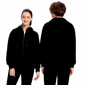 Sudadera con capucha personalizada con cremallera completa para hombre, unisex, de forro polar grueso, con cremallera, OEM, ODM, venta al por mayor, impresión de logotipo - Product Image 2