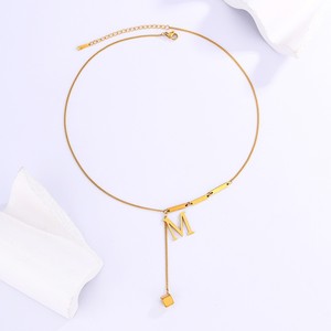Xl220 tua ban đầu Choker: Thép không gỉ thư Vòng cổ cho phụ nữ, virus lớp <span class=keywords><strong>m</strong></span>ảnh với 26 tùy chọn Bảng chữ cái - Product Image 4