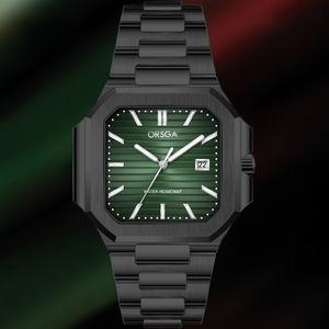 Nouvelle montre pour homme de forme carrée, tendance, avec calendrier et affichage lumineux, pour les affaires, vente en gros d'usine de montres à quartz cool - Product Image 5