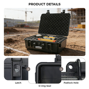 Valigetta Portautensili Impermeabile in ABS, Grande Contenitore Protettivo per Attrezzature con Interno in Schiuma Tagliabile e Maniglia - Product Image 3