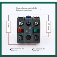 Commutateur rotatif électrique à bouton rotatif lumineux 22 mm, 2/3 positions, avec voyant LED, 12 V, 24 V, 220 V, 380 V