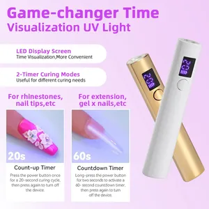 Sèche-ongles portable à séchage rapide, mini lampe UV LED pour la maison et le salon, outils professionnels de photothérapie des ongles, stylo-lampe torche - Product Image 2