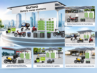 Station d'échange de batteries solaires pour motos électriques à 12 emplacements, armoire intelligente IoT pour échange de batteries LiFePO4 pour vélos électriques et scooters