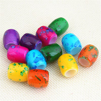 Perles acryliques colorées en forme de cœur à grand trou pour perruques, dreadlocks, tresses, bijoux DIY, coiffes et accessoires pour filles