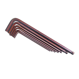 Jeu de clés Allen Wan Zheng 1,5 mm-6 mm en acier S2, embout sphérique, forme en L, qualité industrielle, mesure impériale - Product Image 2