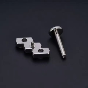 Piercing Rook G23 de Titanio con Triple Circonita Cúbica, Joyería Corporal con Rosca Interna, Anillo de Nariz de Alto Pulido, <span class=keywords><strong>Helix</strong></span> Labial para Niños - Product Image 2