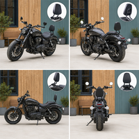 Appuie-dos passager pour moto Benda Chinchilla 350 450 500 avec coussin en cuir PU et porte-bagages arrière en alliage d'aluminium