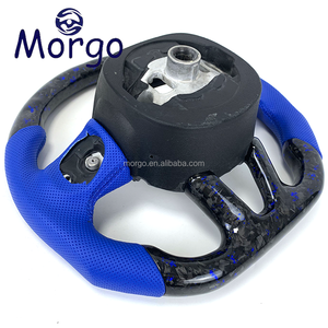 Volant de voitures en fibre de carbone forgé bleu personnalisé pour <span class=keywords><strong>Dodge</strong></span> Charger Challenger Hellcat SRT <span class=keywords><strong>RT</strong></span> 392 Durango Racing Style Design - Product Image 6