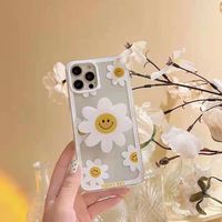 Funda de teléfono con soporte de flores de dibujos animados, carcasa de silicona anticaída para iPhone 13 13PRO11 11promax, novedad de 2022