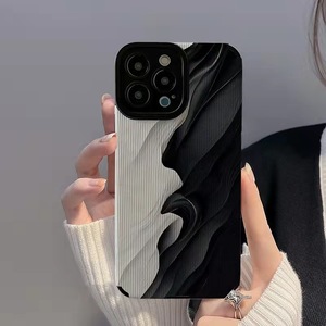 Custodia per telefono cellulare in TPU con onda grigia in pelle artificiale per <span class=keywords><strong>Iphone</strong></span> 6 7 8 <span class=keywords><strong>Plus</strong></span> X Xr Xs 11 12 13 14 15 16 17 Pro Max <span class=keywords><strong>Cover</strong></span> di vendita Stock - Product Image 1