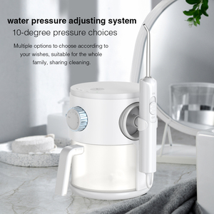 2025 OEM/ODM denti fluher elettrico per la cura orale dentale irrigatore a getto d'acqua 600ml portatile Desktop Mini filo d'acqua