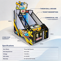 Machine de jeu d'arcade à monnayeur Toilet Hero Kids Ball Toss avec distribution de tickets pour centre de divertissement familial et aire de jeux intérieure
