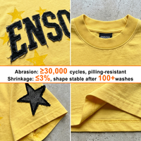 T-shirt surdimensionné en coton épais 240 GSM délavé à l'acide, personnalisé, avec broderie et patchs vieillis, style streetwear pour homme, marque privée