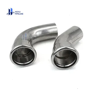 Stainless Steel 90 Degree Elbow Pipe Press Fitting home beer brewing 90 degree steel water plumbing pipe bends and elbows