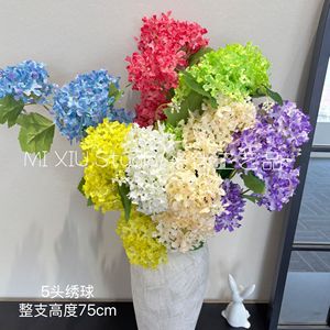 มิชู คราฟต์ส ดอกไฮเดรนเยียประดิษฐ์ 5 หัว ขนาด 75 ซม. สำหรับตกแต่งบ้านและงานแต่งงาน - Product Image 1