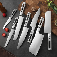 Couteau de cuisine occidental de 8 pouces le plus vendu, couteau à fruits et légumes tranchant en acier inoxydable 304 coulé en une seule pièce