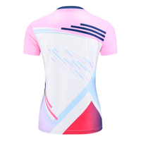 Baju olahraga Regular wanita, kaus latihan reguler tim tenis meja profesional bernapas Slim Fit