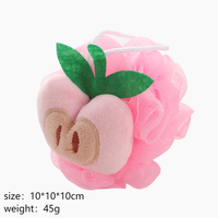 Gmagic Bain Loofah Femmes Douche Éponge Fleur Forme Fruit Designs Mesh Pouf Clean Body Shower Scrubber Bath Ball