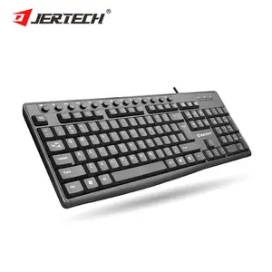 Jertech K100 qwerty teclado de la computadora type writer keyboard for cellphone Multimedia Keys arabic language keyboard
